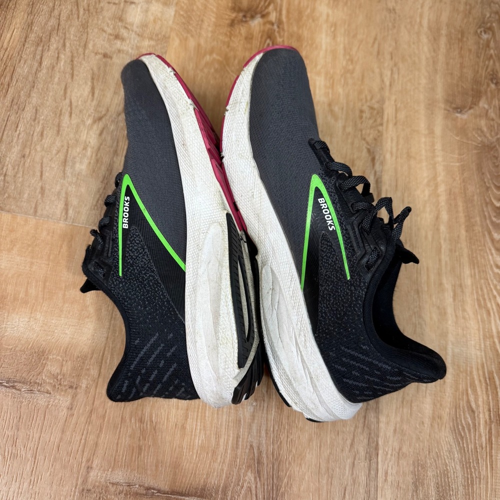 Brooks Launch 10 Women's Running Shoes Black Pink Neon Green Size 8.5 - Picture 5 of 8
